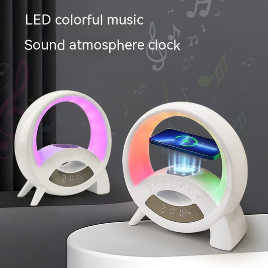 Alarm Clock Night Lamp Bluetooth Speaker Wireless Charging Station
