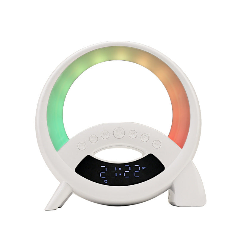 Alarm Clock Night Lamp Bluetooth Speaker Wireless Charging Station